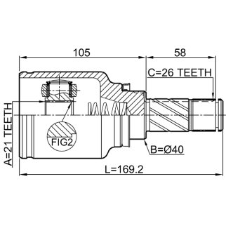 Шрус внутренний правый 21X40X26 фото 2