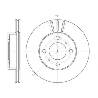 6557.10_диск тормозной передний!Mitsubishi Colt/Lancer/Carisma 1.3/1.6 91> фото