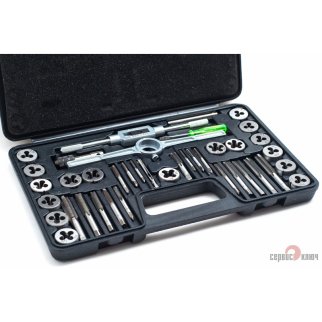 Набор метчиков и плашек 40пр PROFFI СЕРВИС КЛЮЧ фото 1