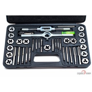 Набор метчиков и плашек 40пр PROFFI СЕРВИС КЛЮЧ фото