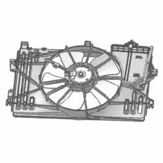 Э/вентилятор охл. для а/м Toyota Corolla (01-)/Avensis (03-) 1.4i/1.6i/1.8i (с кожухом) LUZAR LFK 1922 фото 3