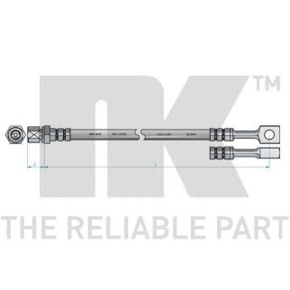 Шланг тормозной Daewoo Nexia/Lanos передний л/п NK фото