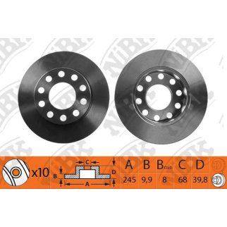 Диск тормозной задний для Audi A4 8E0615601P фото