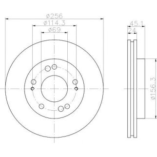 Диск тормозной передний вентилируемый TEXTAR 92063000 фото