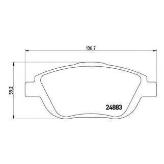 Колодки тормозные передние к-кт brembo P 61 103 фото