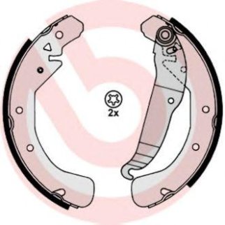Колодки барабанные к-кт brembo S 59 517 фото