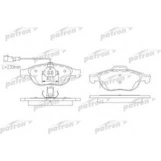 Колодки тормозные PATRON PBP1134 фото