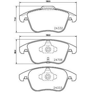 Колодки тормозные передние к-кт TRIALLI PF 4167 фото 2