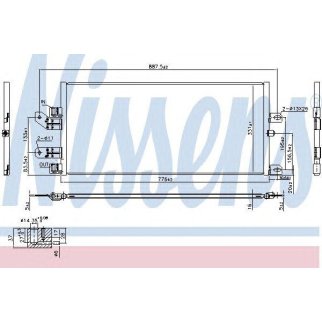 Радиатор кондиционера (конденсер) Nissens 940486 фото