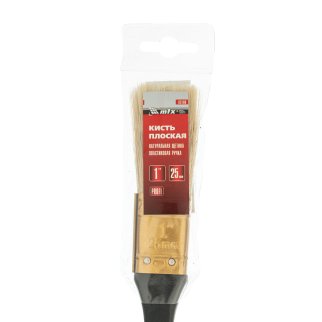 Кисть плоская Профи 1, натуральная щетина, пластмассовая ручка MATRIX фото 4