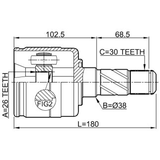 ШРУС внутренний FEBEST 2211-BLLH фото 2