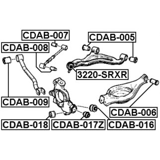 Сайлентблок FEBEST CDAB-006 фото 2