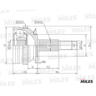 ШРУС наружный MILES GA20534 фото 3