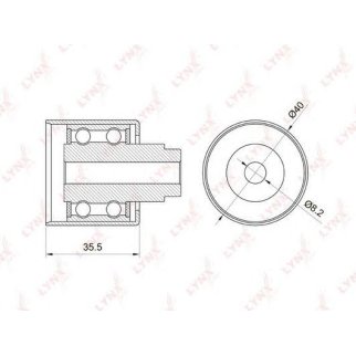 Ролик ГРМ LYNXauto PB3001 фото