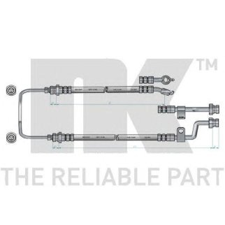 Шланг тормозной передний левый / KIA Cerato,Spectra 04~ фото