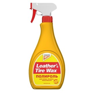 Полироль универсальный (кож.,рез.,пласт.) Leather & Tire Wax, 500мл KANGAROO фото