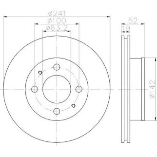 Диск тормозной передний вентилируемый MINTEX MDC1570 фото