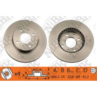 Диск тормозной передний для Mitsubishi Galant фото