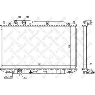 Радиатор основной Stellox 10-25421-SX фото