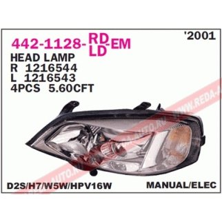 Фара правая DEPO 442-1128R-LD-EM фото
