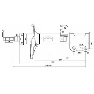Амортизатор передний FEBEST 01665182FR фото 2