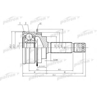 Шрус привода PATRON PCV1639 фото 1