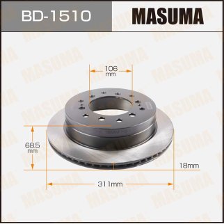 Диск тормозной Masuma BD-1510 фото