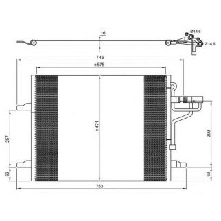 Радиатор кондиционера (конденсер) NRF 35936 фото