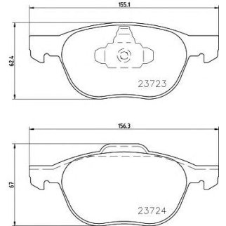 Колодки тормозные передние к-кт PAGID 8DB 355 011-191 фото
