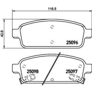 Колодки тормозные задние дисковые к-кт TEXTAR 2509602 фото