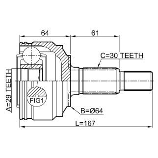 ШРУС наружный FEBEST 1710-Q7R фото 2