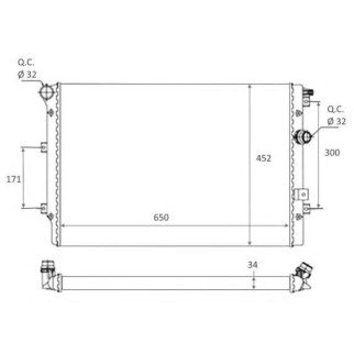 Радиатор основной NRF 58464 фото