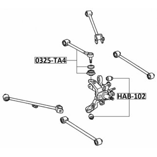 0325-TA4_рычаг задней подвески! Honda Avancier 99-03 фото 2