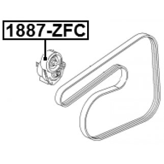 Ролик-натяжитель ручейкового ремня FEBEST 1887-ZFC фото 2