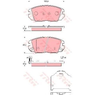 Колодки тормозные передние к-кт TRW GDB3409 фото