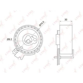 Ролик-натяжитель ремня ГРМ LYNXauto PB-1014 фото