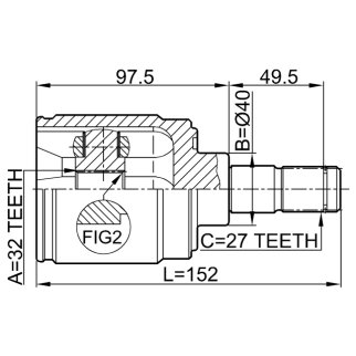 ШРУС внутренний FEBEST 0311-CRVATRH фото 2