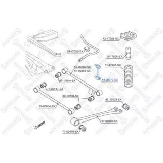 56-00379-SX_тяга стабилизатора заднего! Subaru Forester 02> фото
