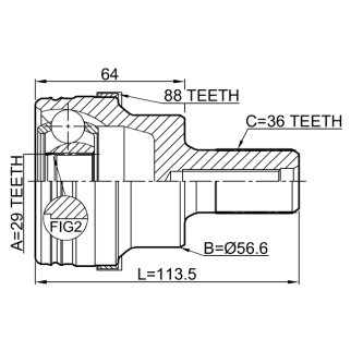 ШРУС наружный FEBEST 2110-KUGA88R фото 2