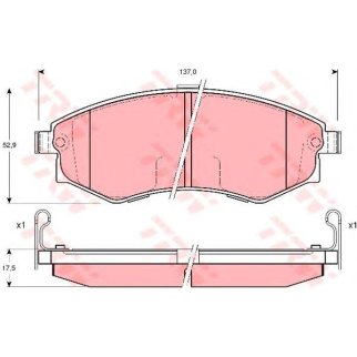 Колодки тормозные передние к-кт TRW GDB3211 фото