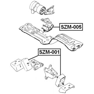 SZM-005_подушка двигателя задняя! Suzuki Grand Vitara/Escudo SQ416/SQ420/SQ625 98-06 фото 2