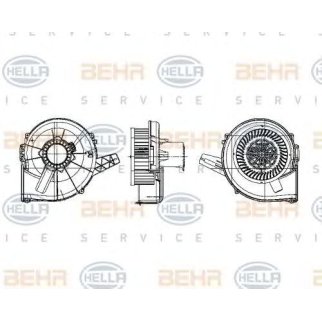 Вентилятор отопителя Hella 8EW 009 157-131 фото 3