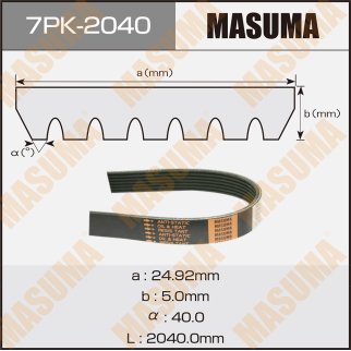 Ремень ручейковый MASUMA 7PK-2040 фото