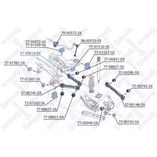 Рычаг задний Stellox 57-03618-SX фото