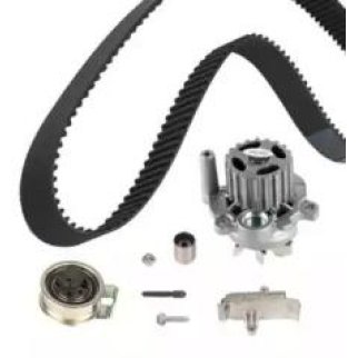 Ремень ГРМ (120 зуб.,30mm) + Водяной насос + 2 ролика + гайка + болт + успокоитель + шпилька фото