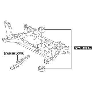 Опора двигателя задняя FEBEST VWM-B8LOWR фото 2