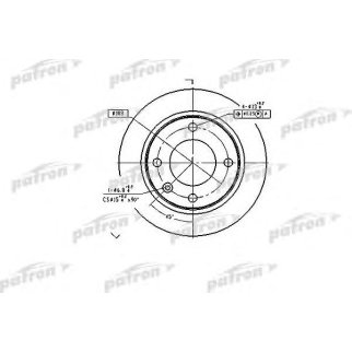 Диск тормозной задн CITROEN: XANTIA 93-98, XANTIA 98-03, XANTIA Break 95-98, XANTIA Break 98-03 фото