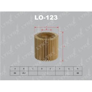 Фильтр масляный LYNXauto LO-123 фото