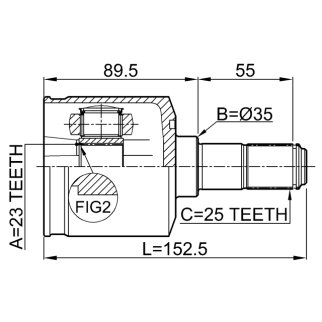 1211-LAN_ШРУС внутренний к-кт! 23x35x25 Hyundai Matrix/Lavita 01-06 фото 2