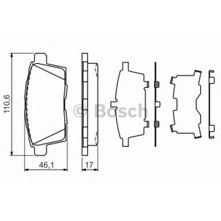Колодки тормозные задние дисковые к-кт BOSCH 0 986 494 376 фото